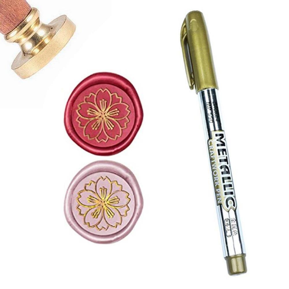 Mühür Mumu Kontürü Rötüş Boya Kalemi Metalik Altın Gümüş