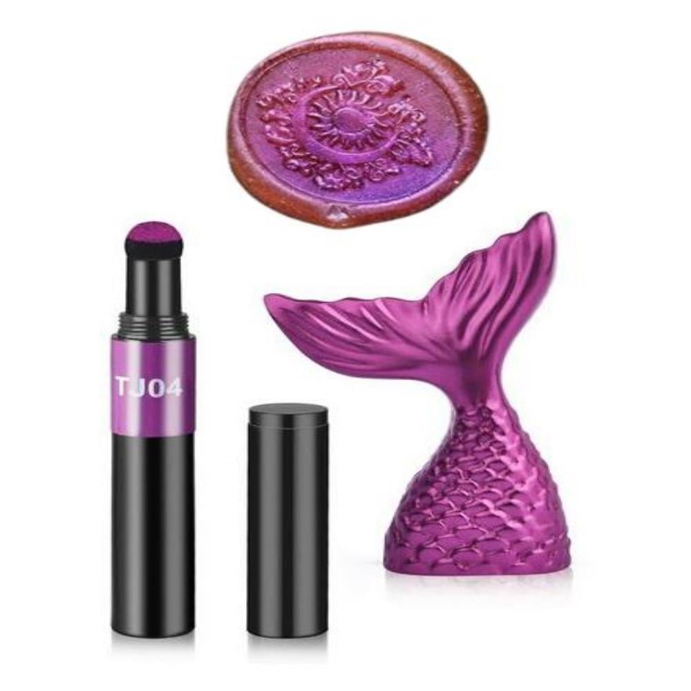 Mühür Mumu Reçine Pırıltı Titanyum Krom Toz Boyama Yastıklı Kalem