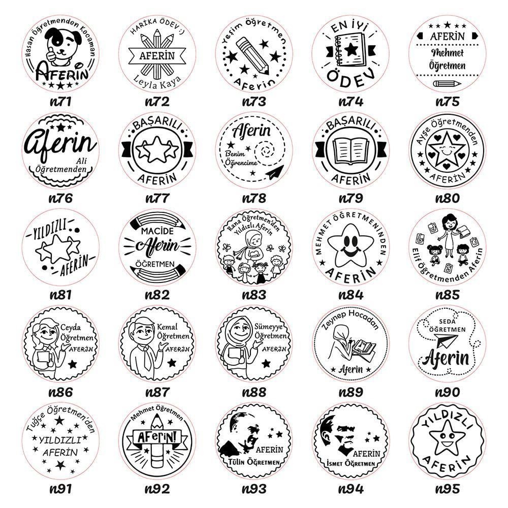 Mühür Özel Alaşım Kauçuk Kaşe Kırmızı Renk Dikdörtgen 20x30 mm