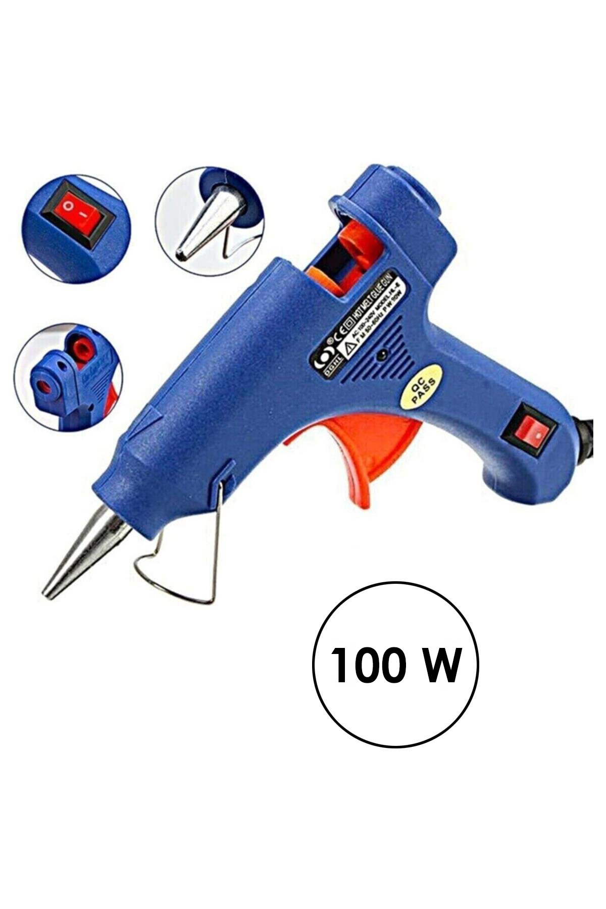 Mühürcüm 100W 11mm Sıcak Tutkal Tabancası Hızlı Isınma Silikon Tabancası