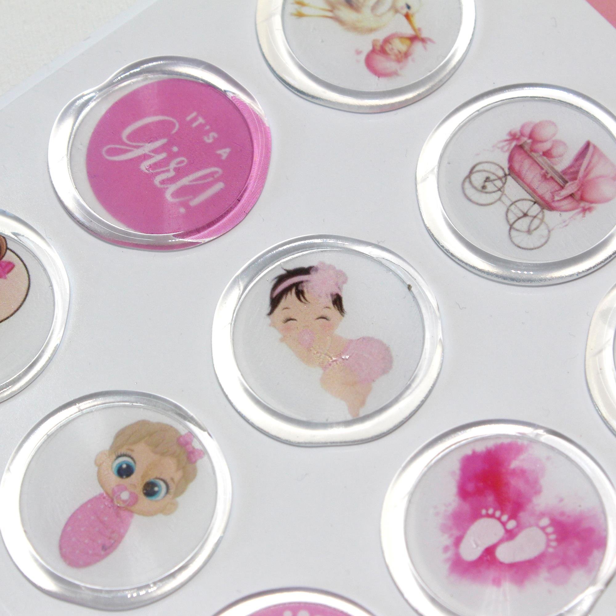 Mühürcüm 12 Adet Hazır Kendinden Yapışkanlı Hoş Geldin Bebek Sticker Mühür KYSM101