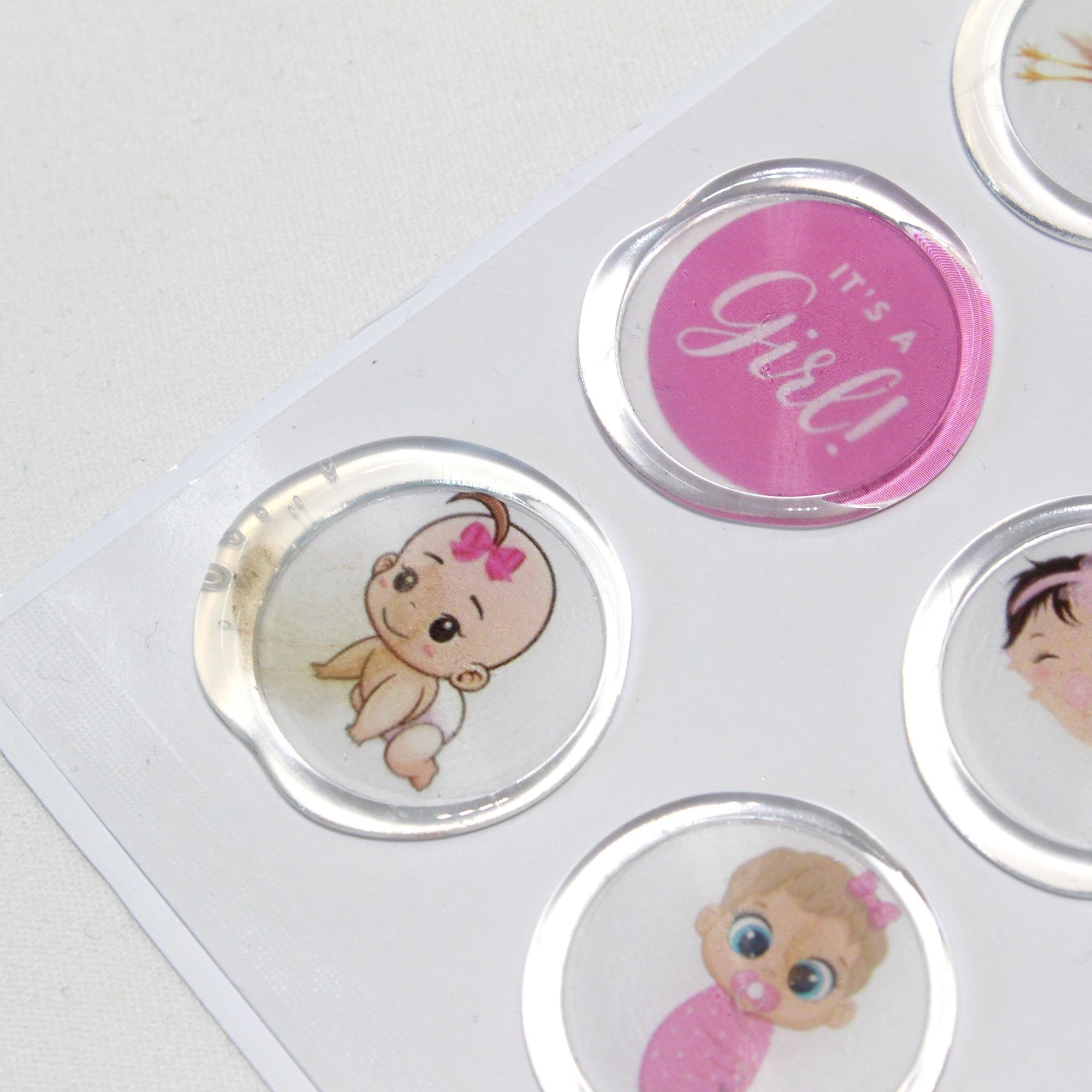 Mühürcüm 12 Adet Hazır Kendinden Yapışkanlı Hoş Geldin Bebek Sticker Mühür KYSM101