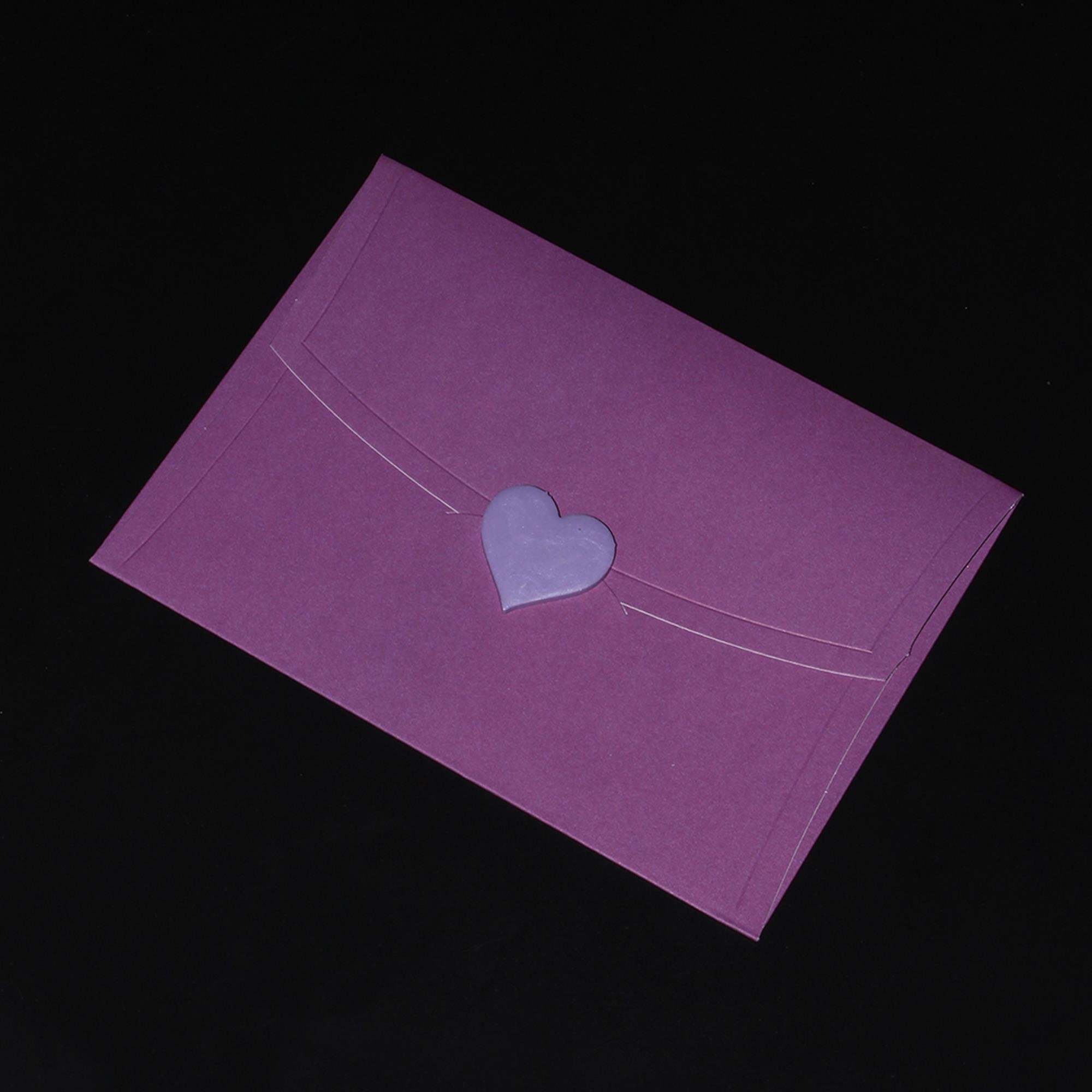 Mühürcüm Renk Mor Kalp  12 Adet Hazır Kendinden Yapışkanlı Sticker Mühür RM2120