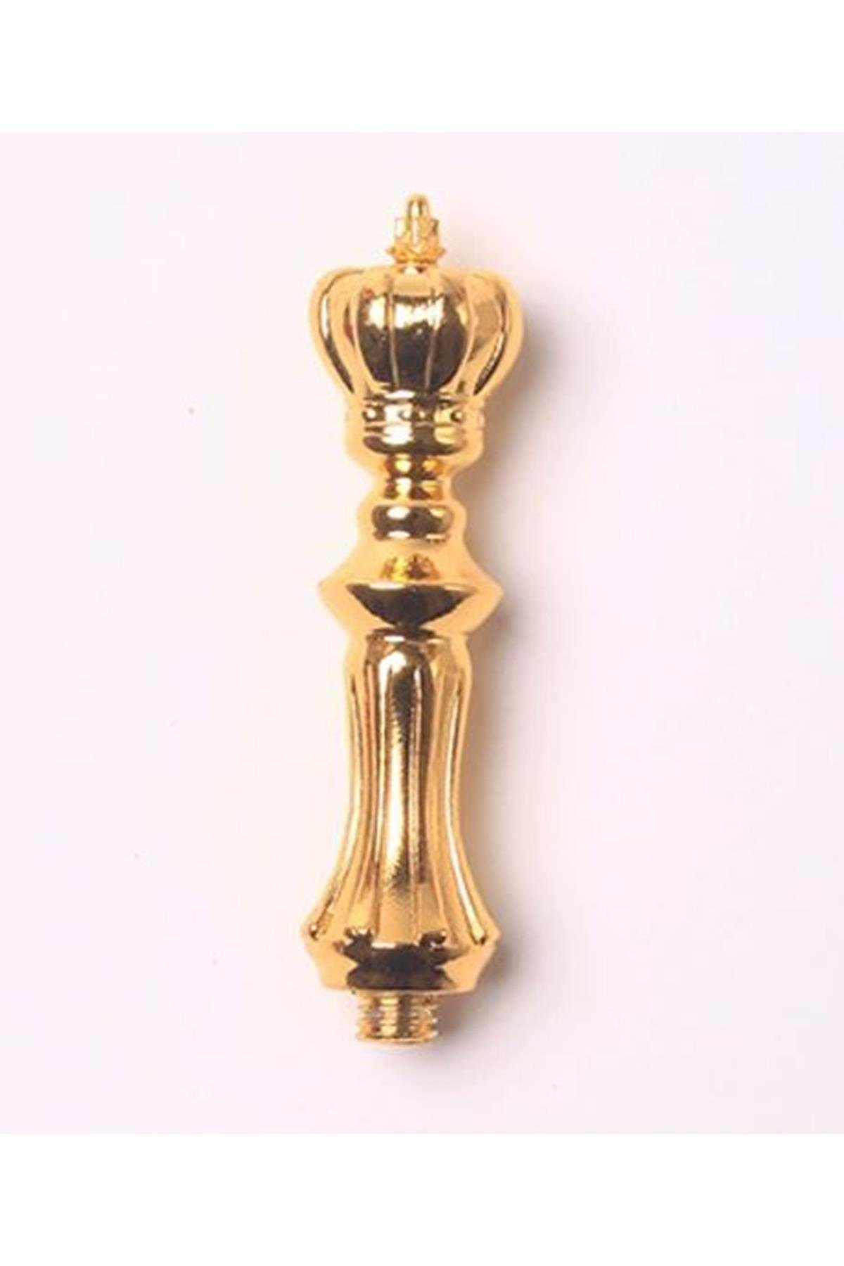 Mum Mühür Damga Kolu Premium Metal Kraliyet Tacı Parlak Altın