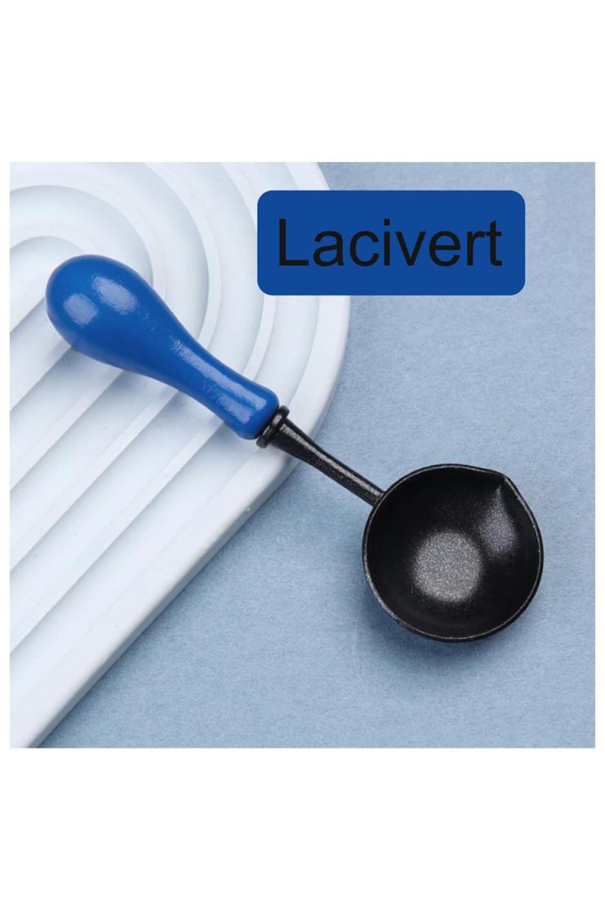 Mum Mühürü Eritme Kaşığı Yapışmaz Teflon  Kolay Temizlik Renkli Sap 