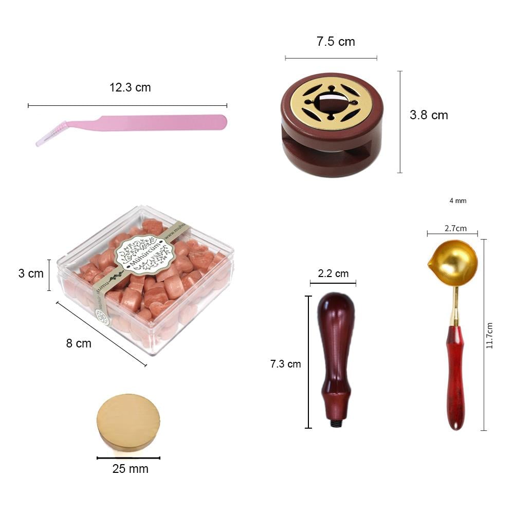 Mum Mühürü Uygulama Seti Kendin Yap Mühür Seti 8 Parça RIS102