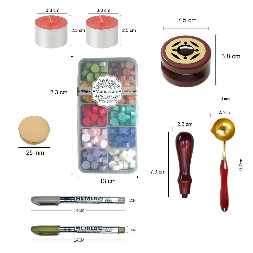 Mum Mühürü Uygulama Seti Kendin Yap Mühür Seti 6 Parça RIS104
