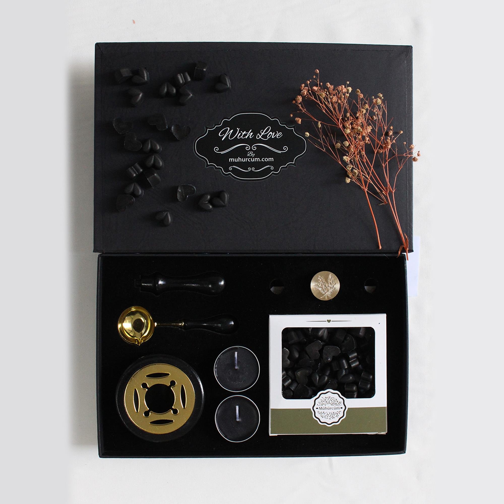 Mum Mühürü Uygulama Seti Siyah Kendin Yap Mühür Seti 6 Parça BBS107