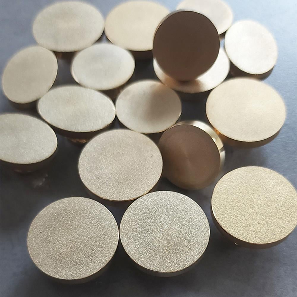 Mumu Damga 25 mm Yuvarlak Kumlu Boş Pirinç Kafa + Ahşap Sap 