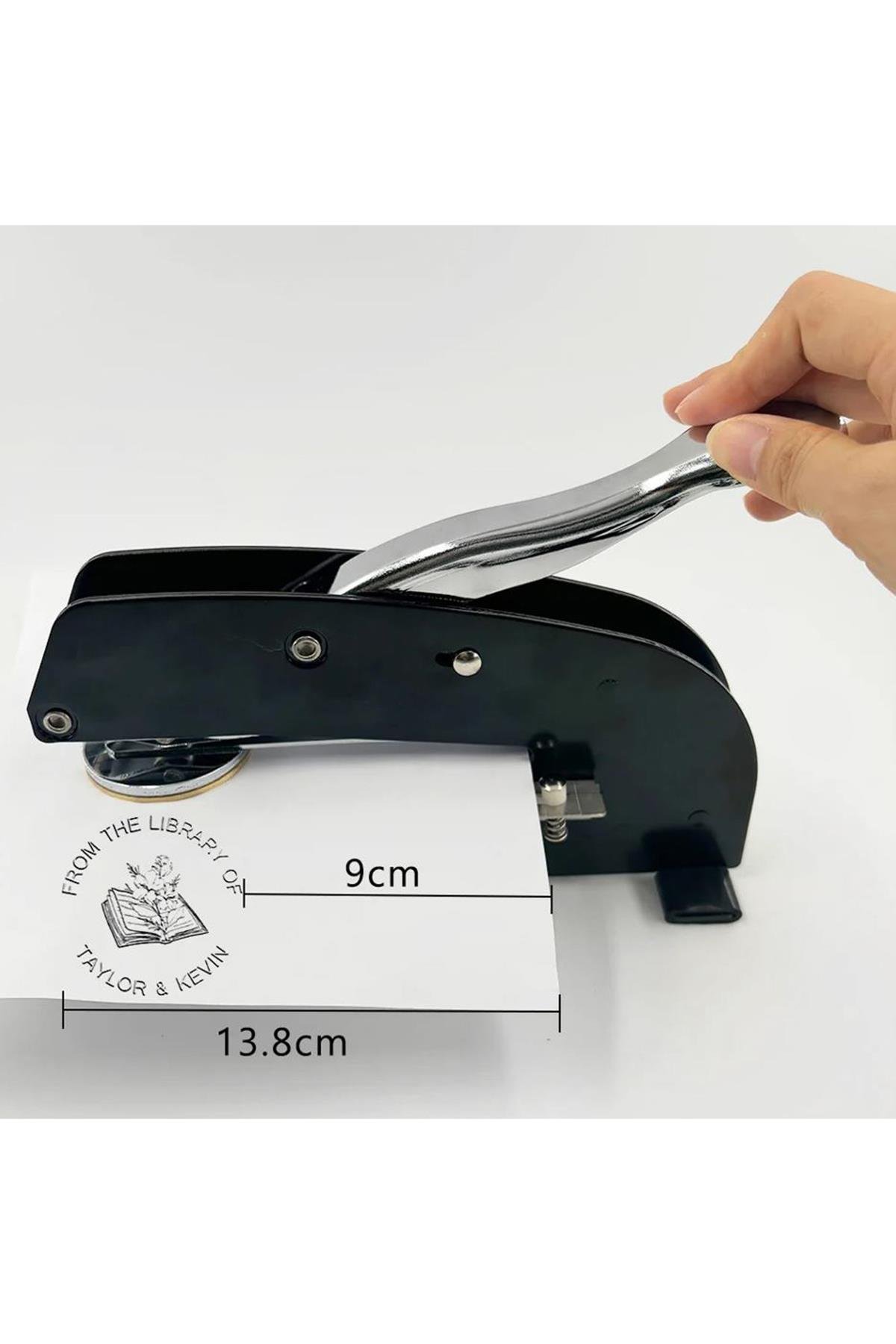 Soğuk Mühür Kabartma Damga A4 Uzun Kol Masaüstü Çelik Mühür 