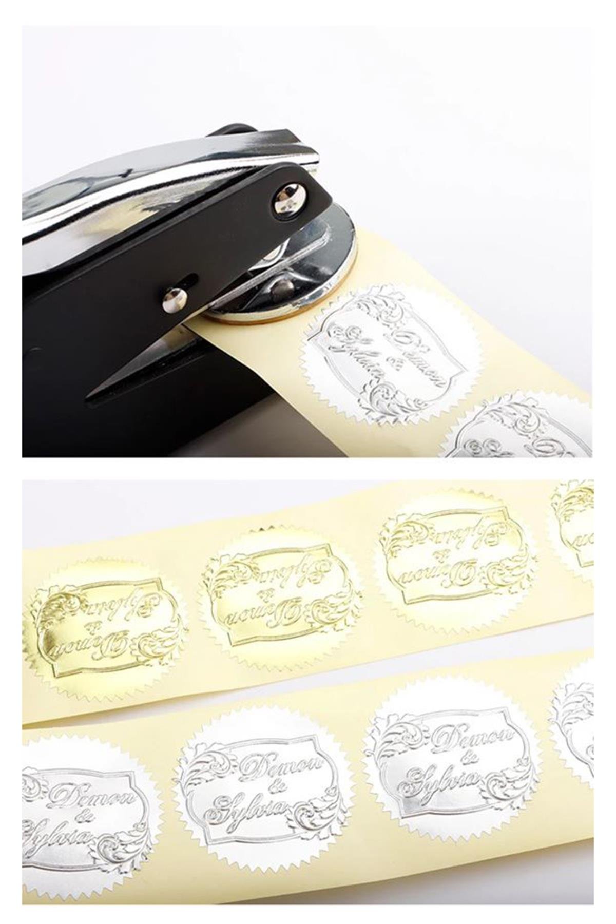 Soğuk Mühür Kabartma Damga A4 Uzun Kol Masaüstü Çelik Mühür 