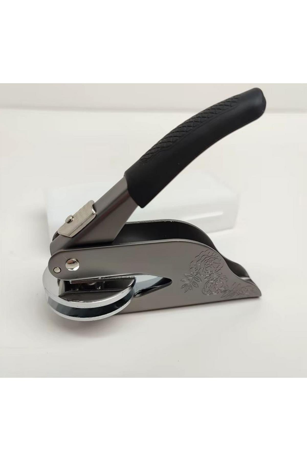 Soğuk Mühür Kabartma Damga Çelik Baskı Presi Lastik Sap Antrasit