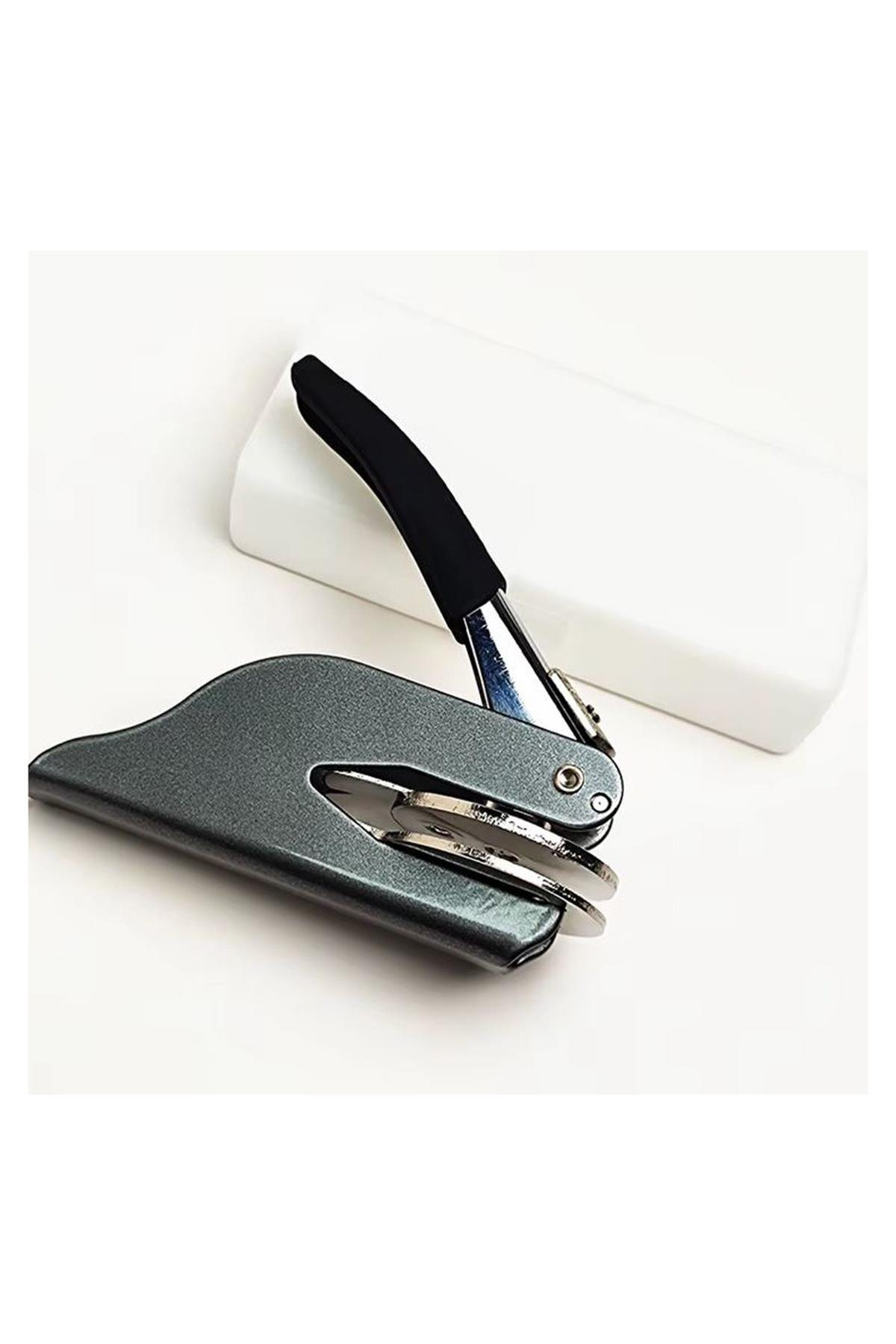 Soğuk Mühür Kabartma Damga Çelik Baskı Presi Lastik Sap Antrasit