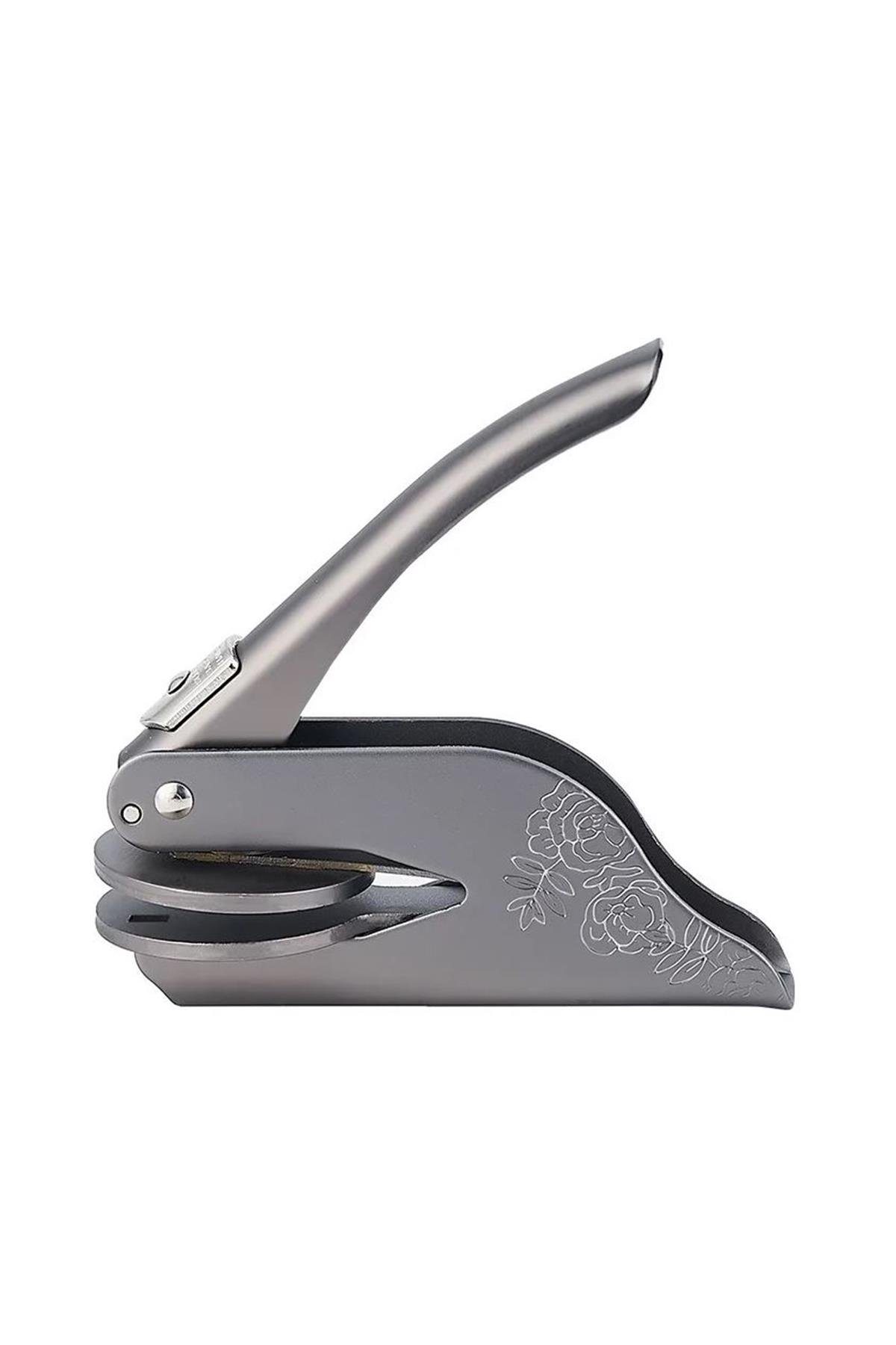 Soğuk Mühür Kabartma Damga Çelik Baskı Presi Desenli Antrasit