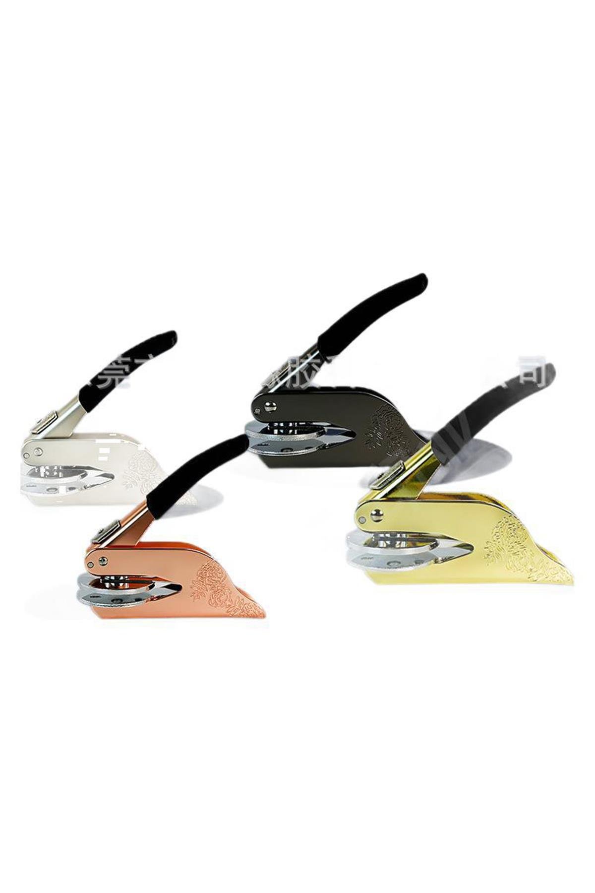 Soğuk Mühür Kabartma Damga Çelik Baskı Presi Lastik Sap Champagne