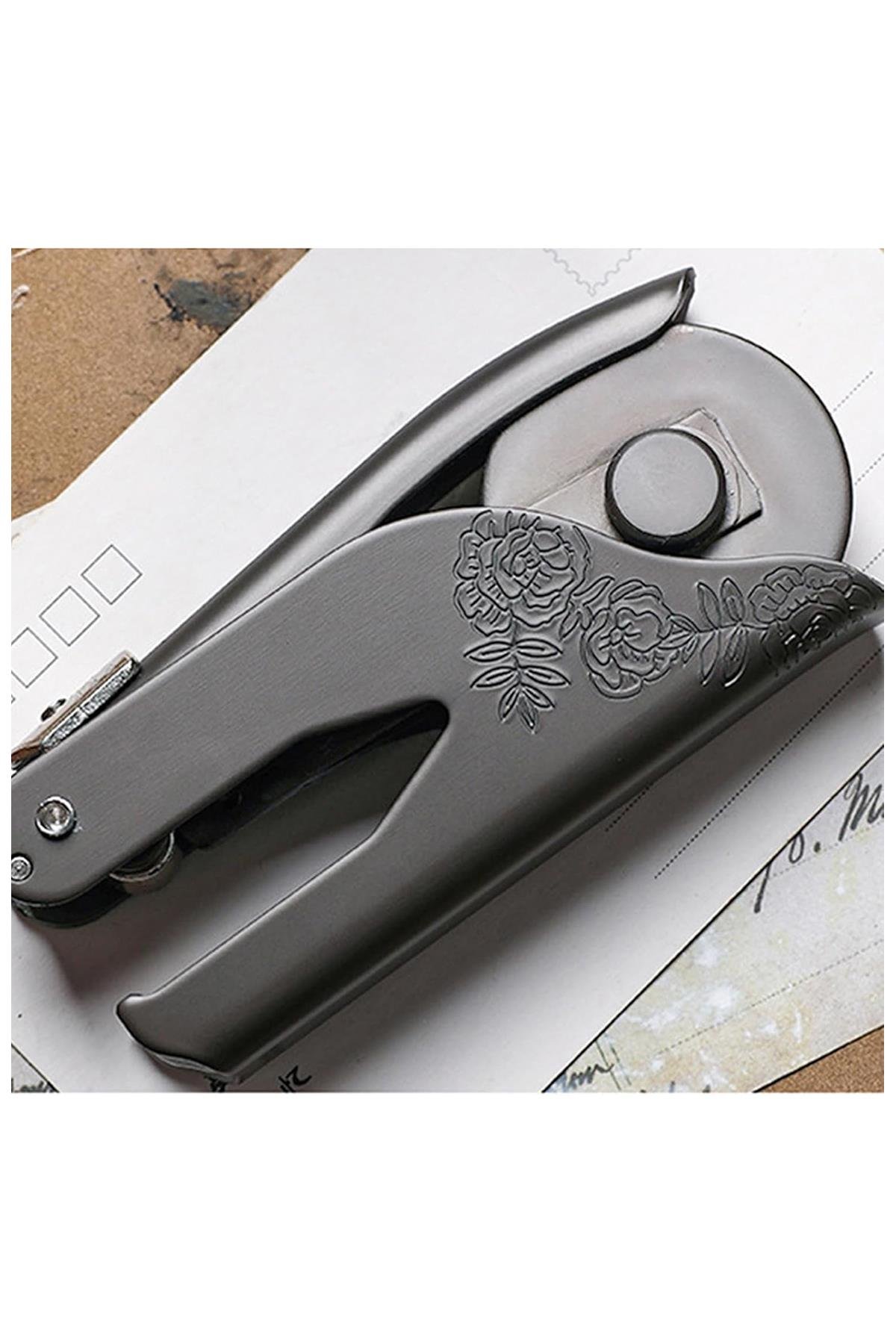 Soğuk Mühür Kabartma Damga Çelik Baskı Presi Desenli Antrasit