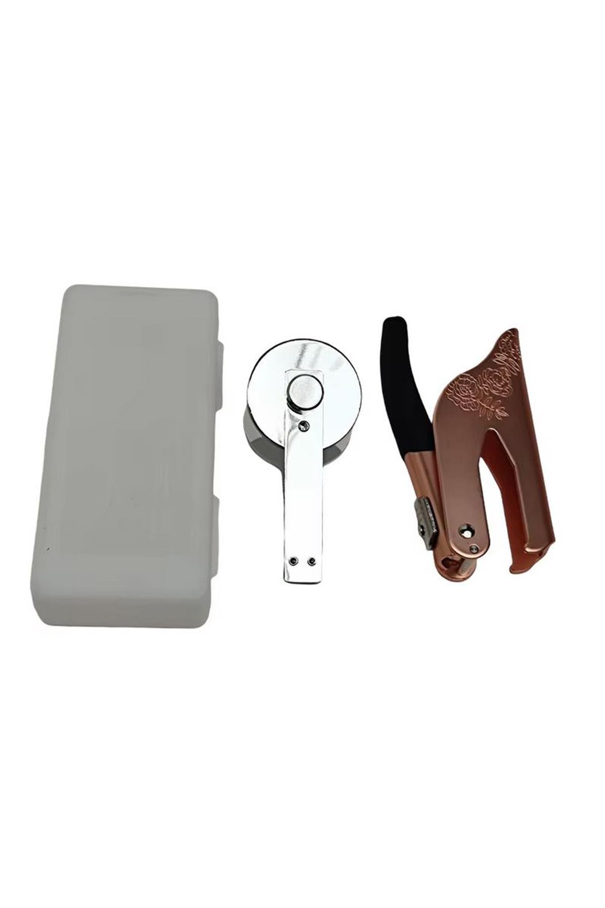 Soğuk Mühür Kabartma Damga Çelik Baskı Presi Lastik Sap Rosegold