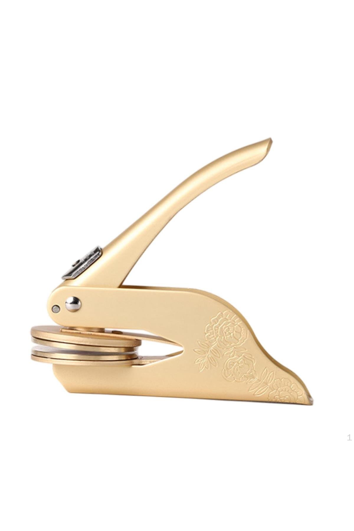 Soğuk Mühür Kabartma Damga Çelik Baskı Presi Desenli Gold