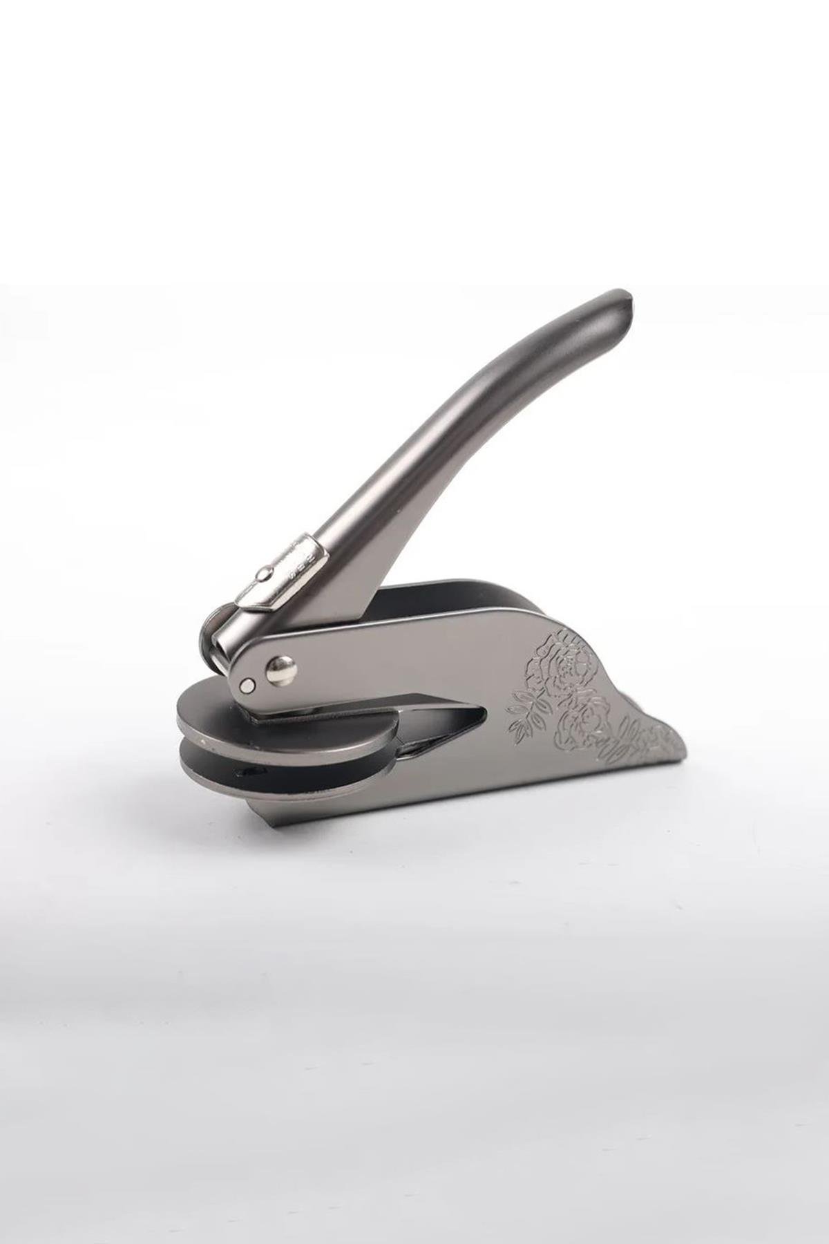 Soğuk Mühür Kabartma Damga Çelik Baskı Presi Desenli Antrasit