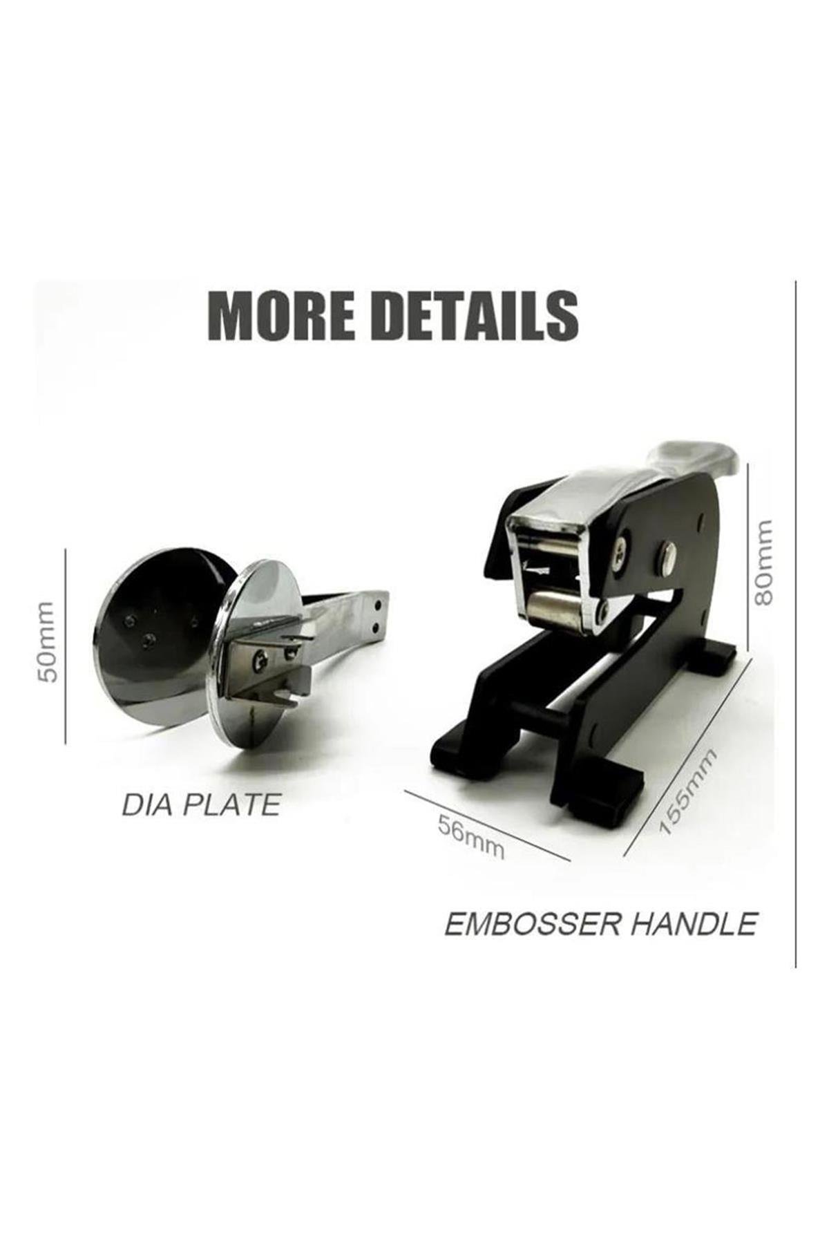 Soğuk Mühür Kabartma Damga Portatif Masa Tipi Baskı Makinesi 52mm