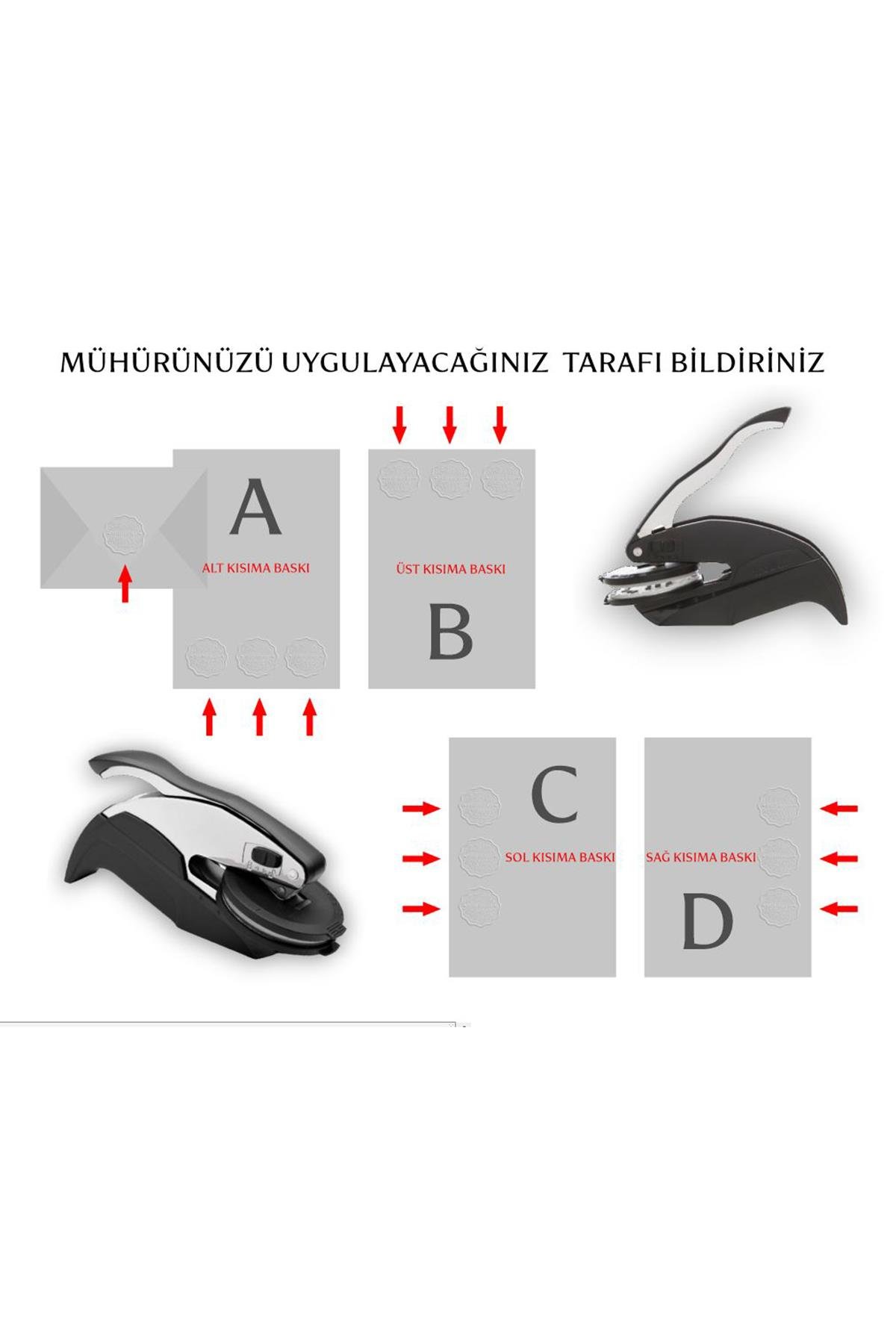 TRODAT Soğuk Mühür Kabartma Damga Portatif El Tipi Baskı Makinesi 
