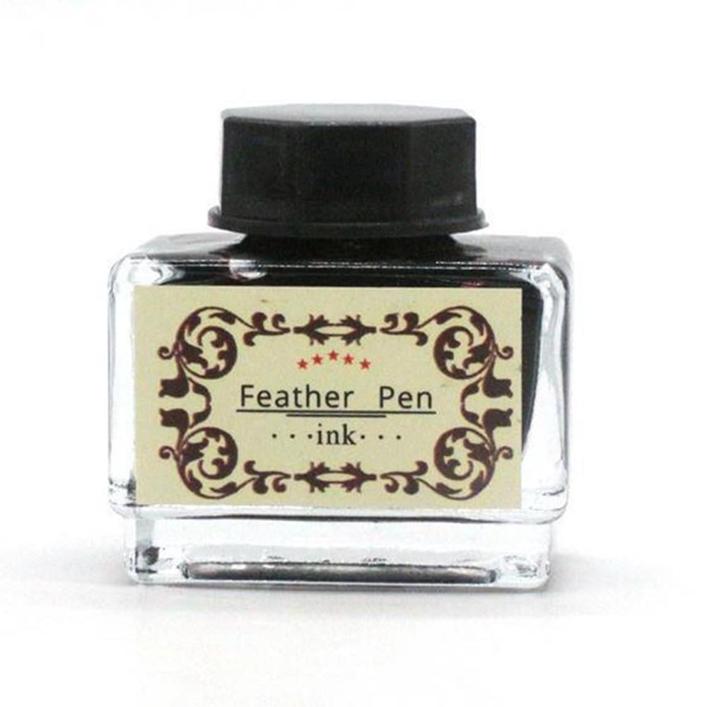 Tüy Divit Antik Kaligrafi Kalem Mürekkep Seti ve 5 Farklı Uç 27 cm