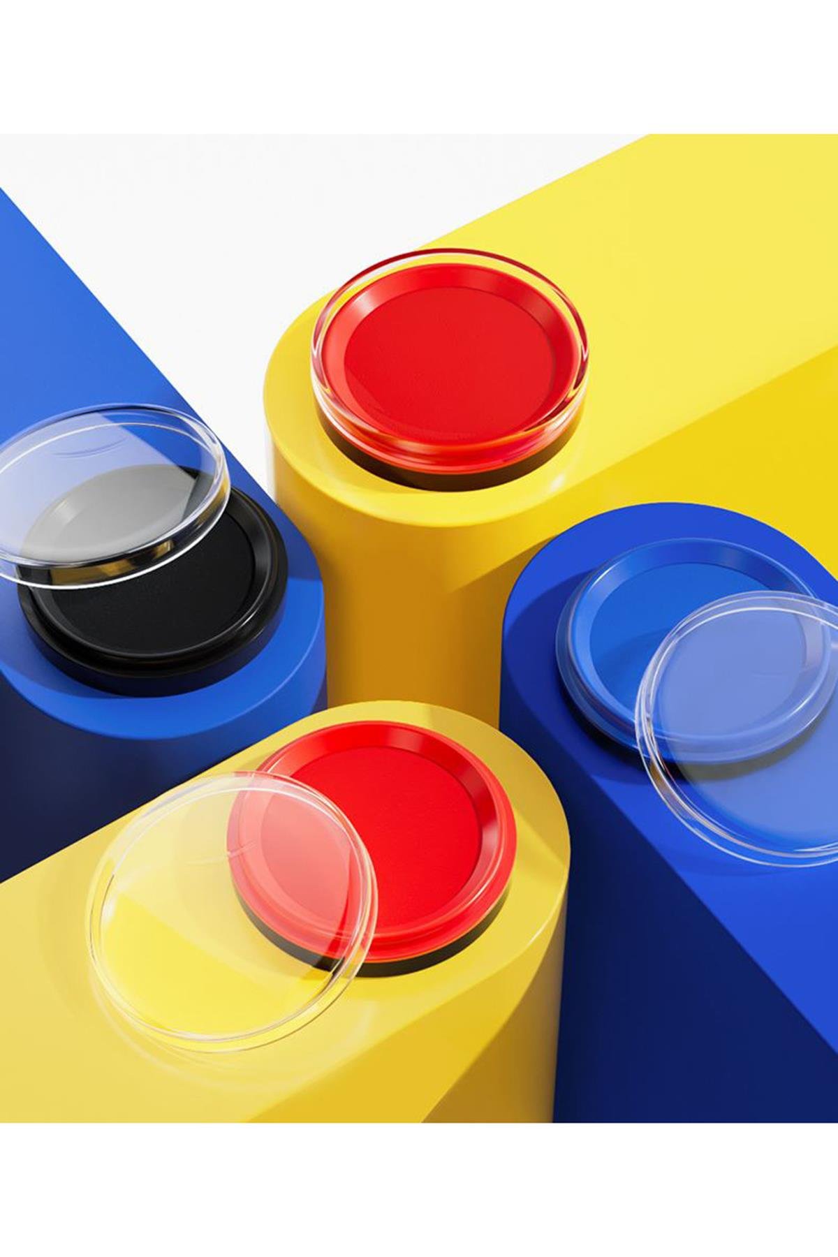 Yuvarlak Baskı Pedi 8cm Kendinden Mürekkepli Istampa Ofis Su Bazlı