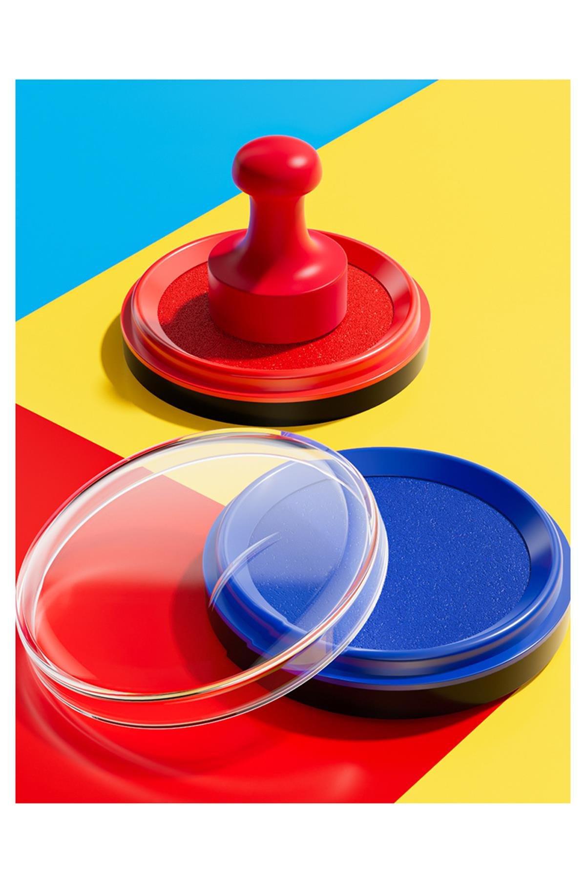 Yuvarlak Baskı Pedi 8cm Kendinden Mürekkepli Istampa Ofis Su Bazlı