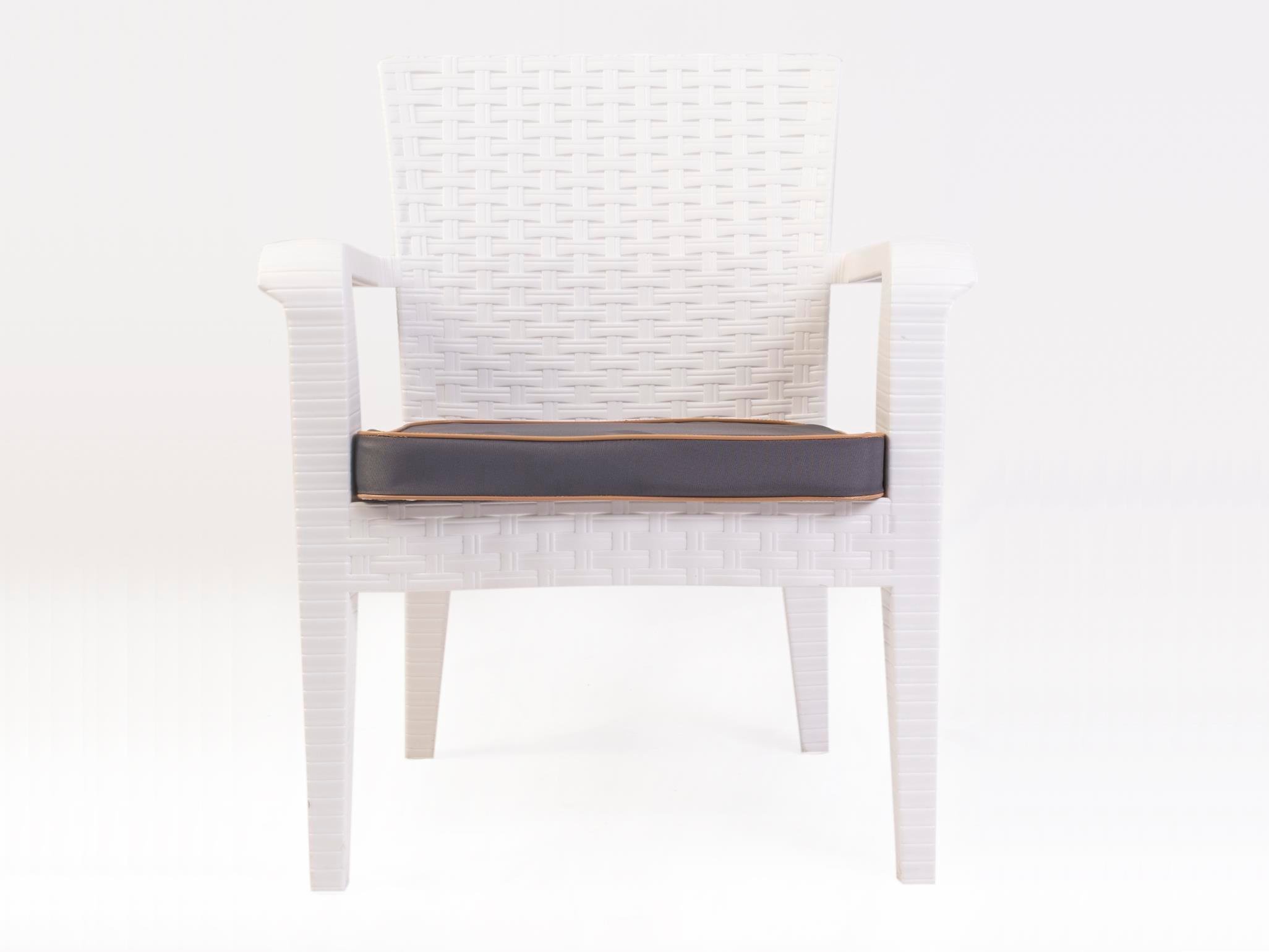 Alaska İkili Beyaz Set, Minderli, 2+1+1+S