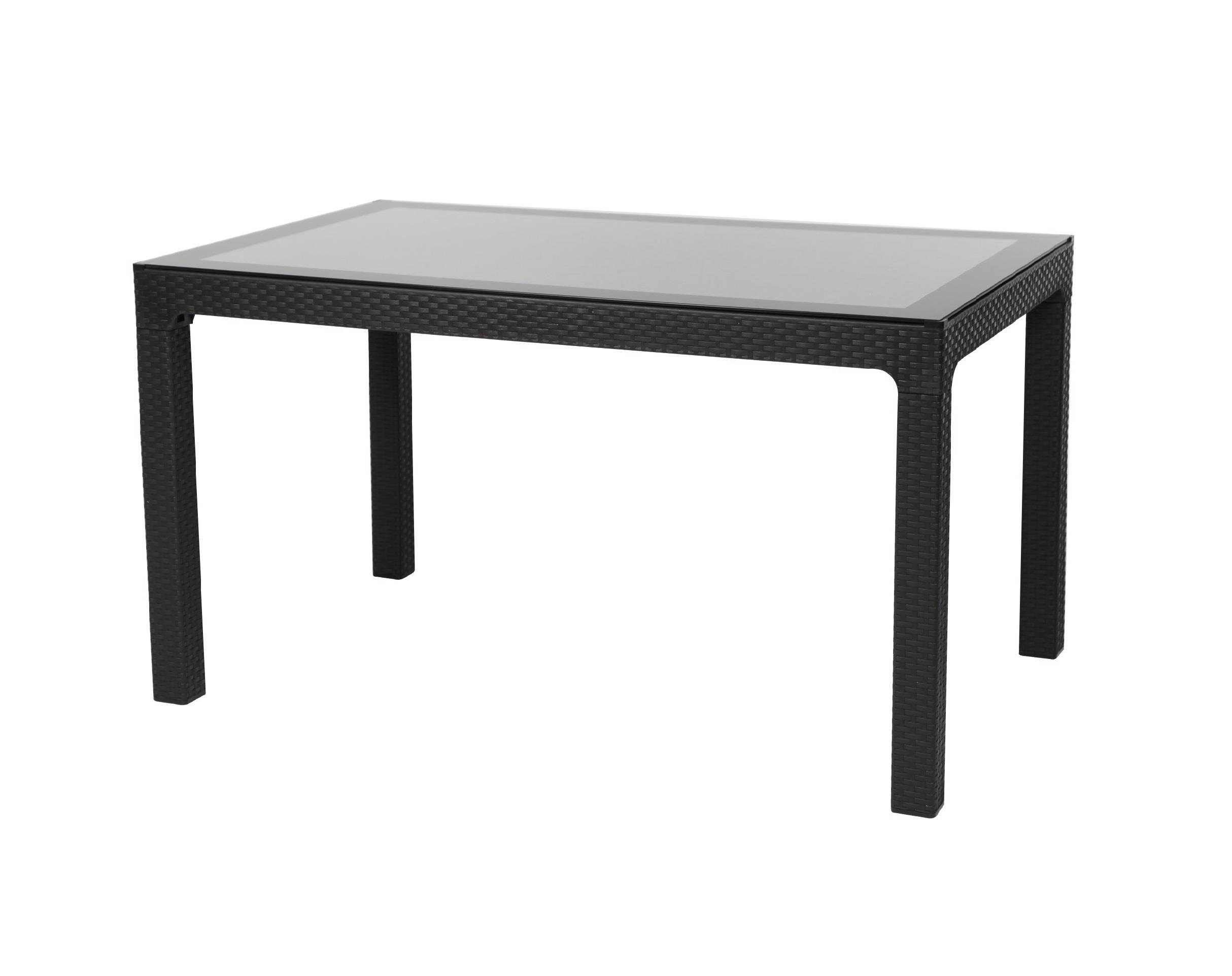 Arizona Camlı 90x150 Antrasit Masa + Siena Kollu 6'lı Antrasit Set