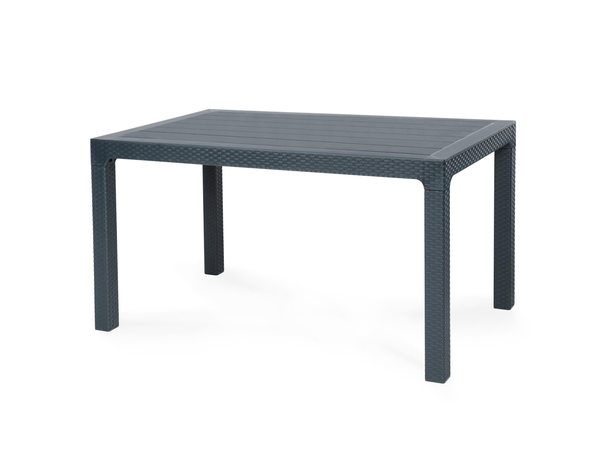 Arizona Camsız 80x140 Antrasit Masa + Siena Starlux Kollu Antrasit 6'lı Set