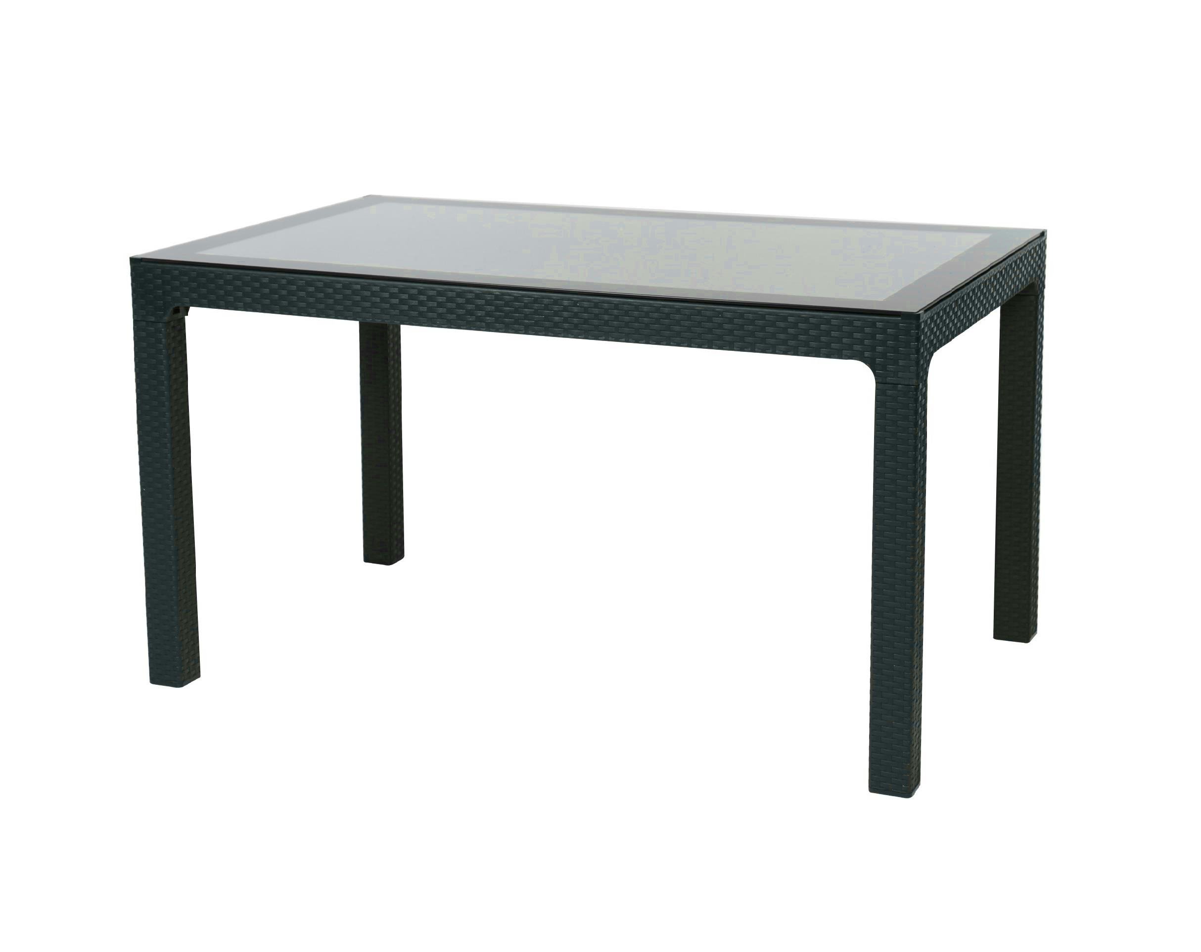 Arizona Rainbow Camlı Antrasit Masa, 90x150