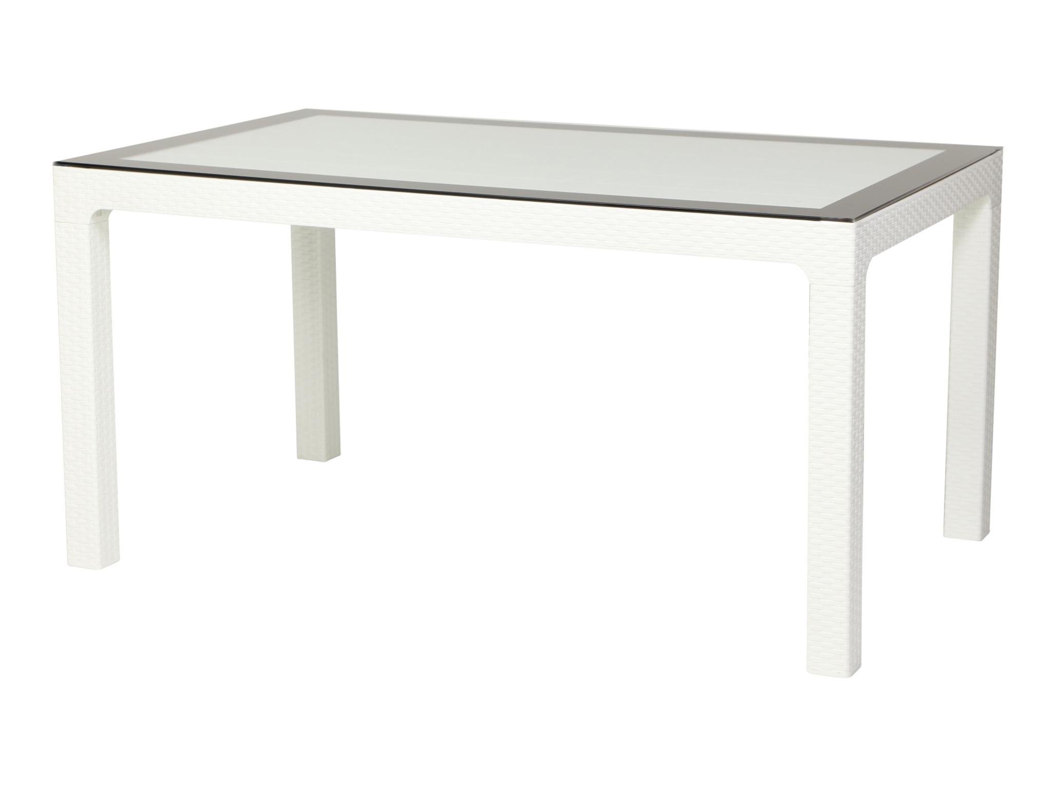 Arizona Rainbow Camlı Beyaz Masa, 90x150