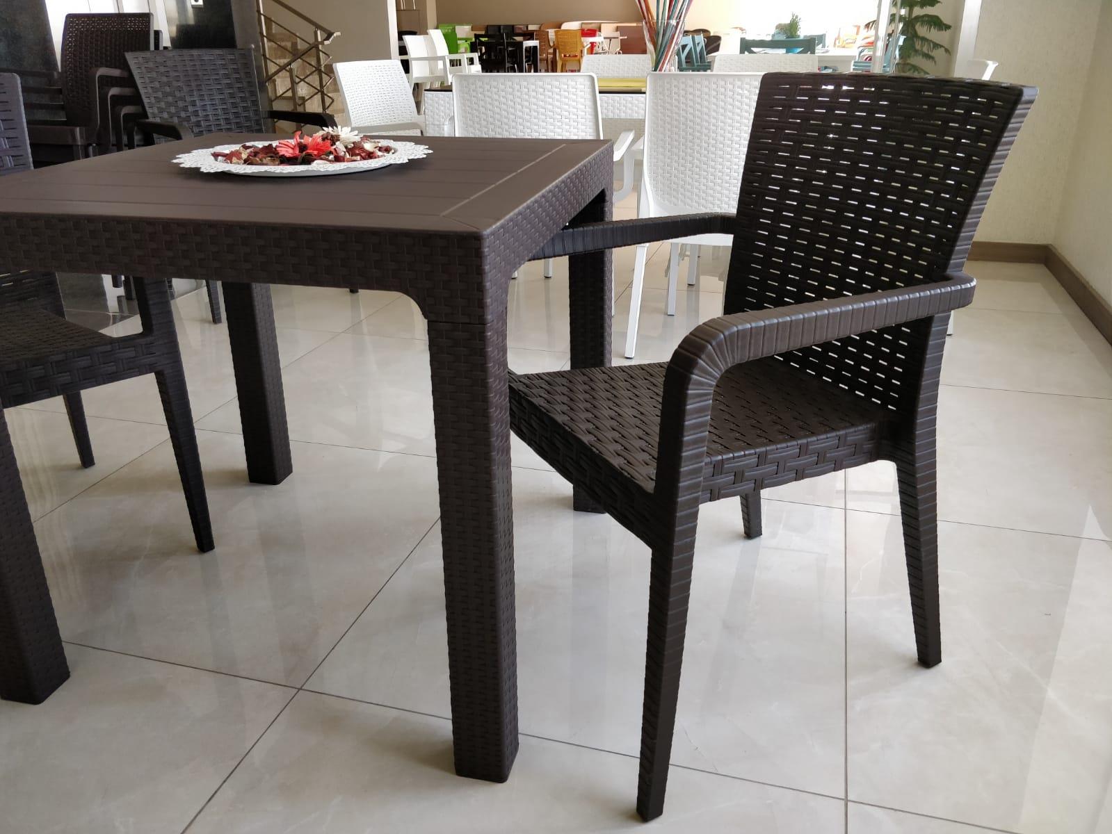 Arizona Starlux Camsız Kahve Masa, 80x80