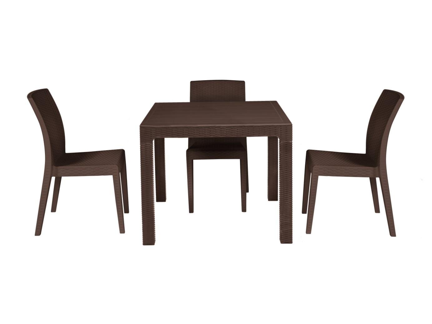 Arizona Starlux Camsız Kahve Masa, 80x80