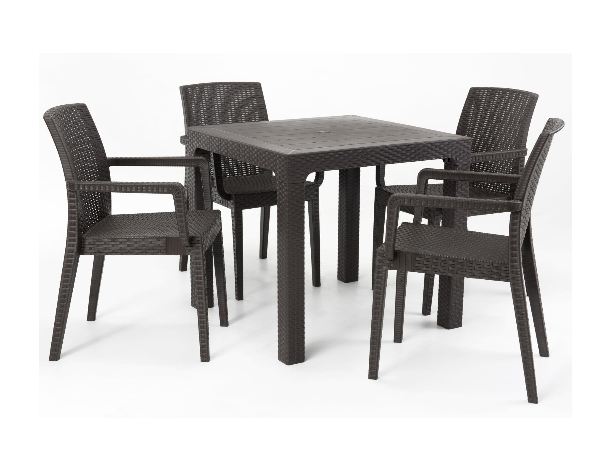 Arizona Starlux Camsız Kahve Masa, 80x80