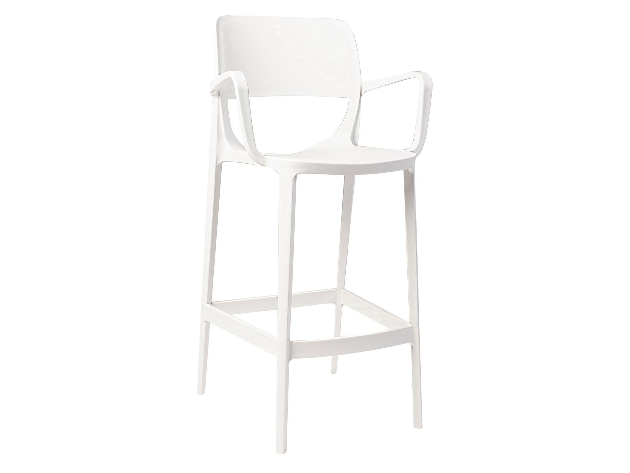 Bella Rainbow Plastik Kollu Bar Sandalyesi Beyaz