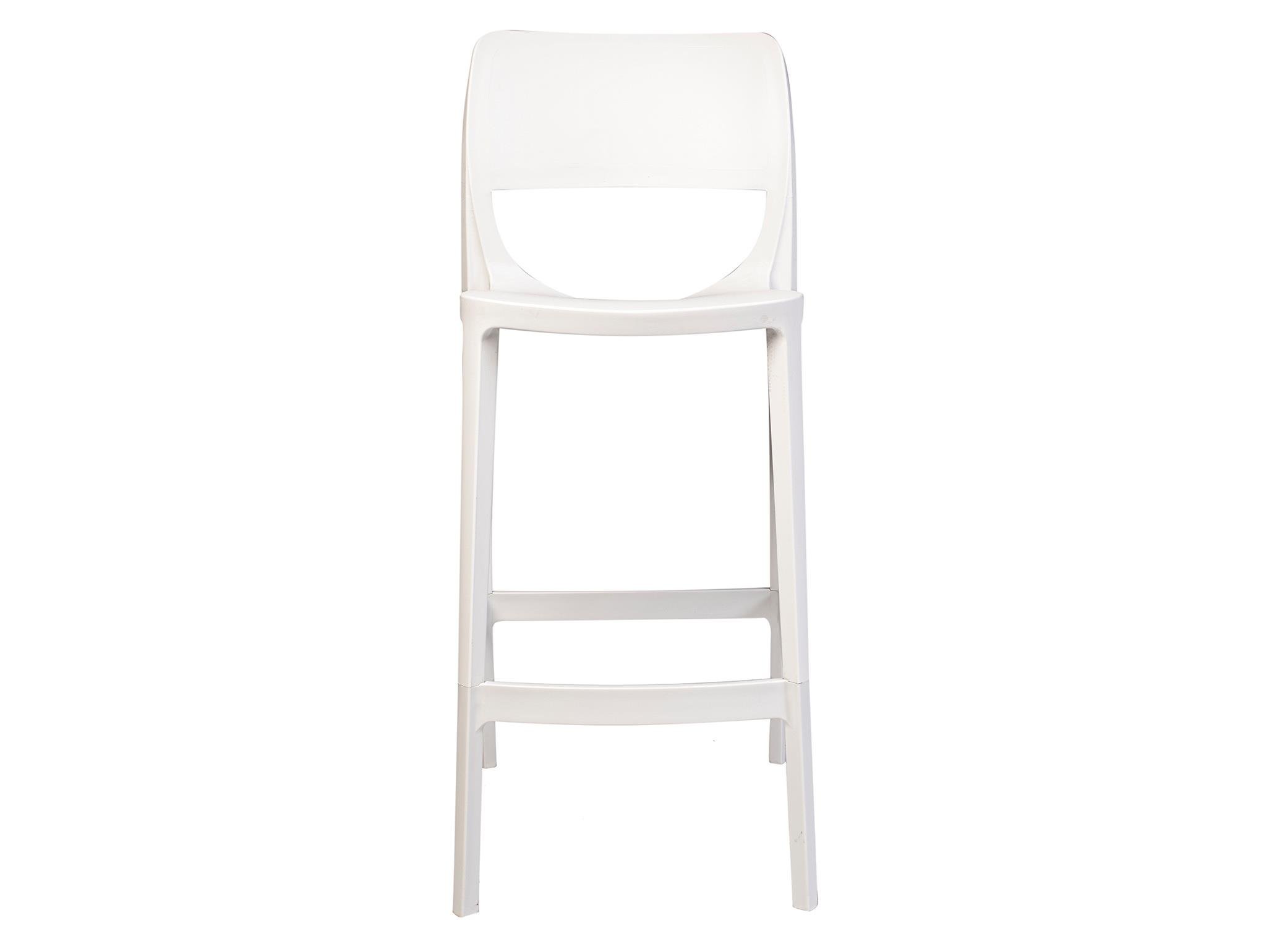 Bella Rainbow Plastik Kolsuz Bar Sandalyesi Beyaz