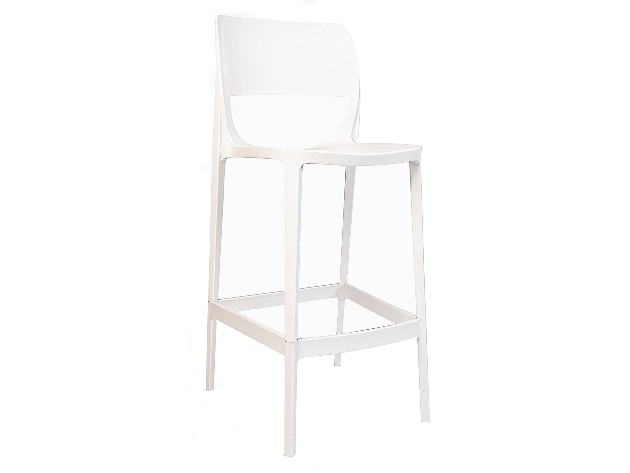 Bella Rainbow Plastik Kolsuz Bar Sandalyesi Beyaz