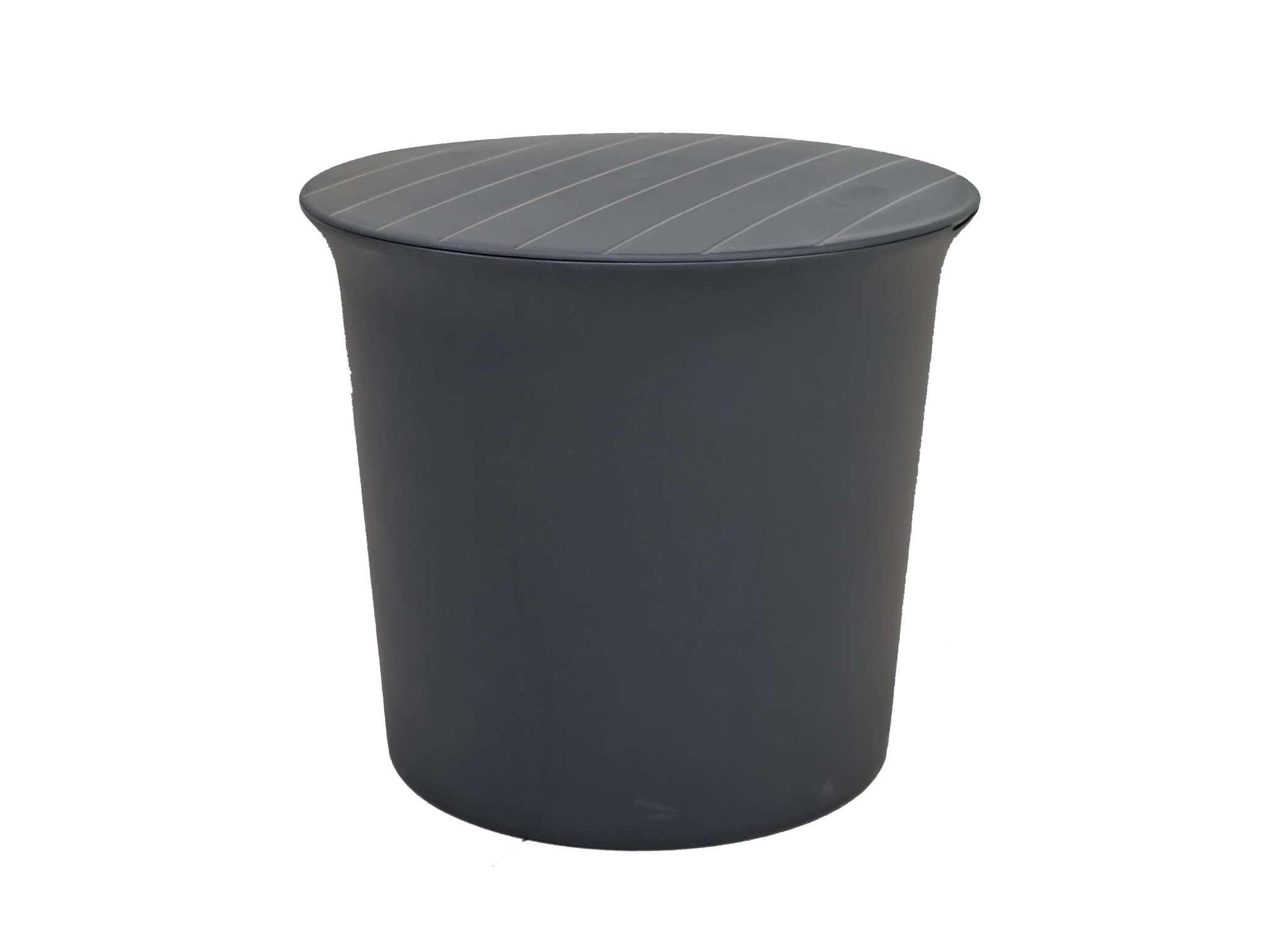 Bistro Rattan Wood Sandıklı Sehpa Antrasit