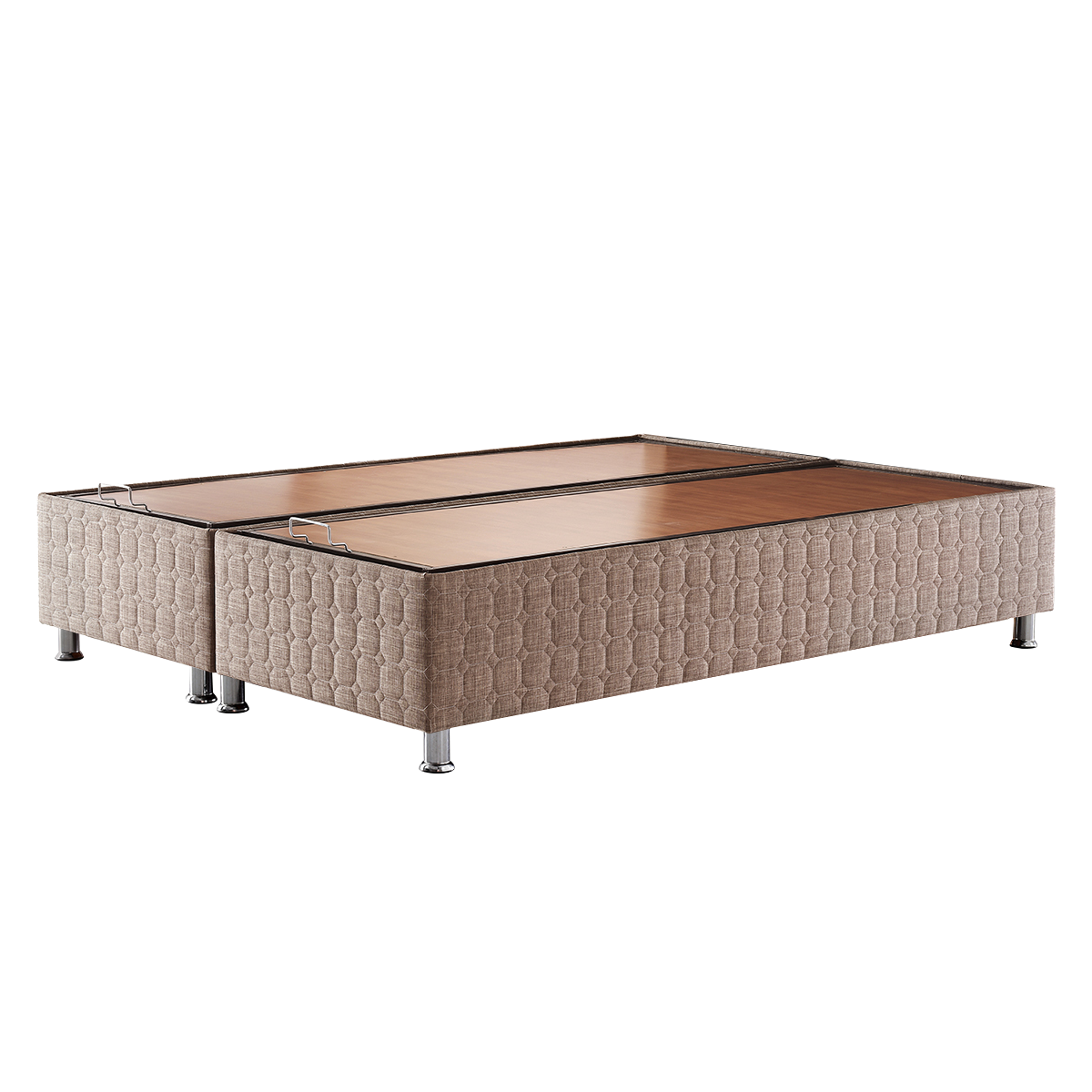 Butaş 090x190 Browni Cappucino Sandıklı Kumaş Baza