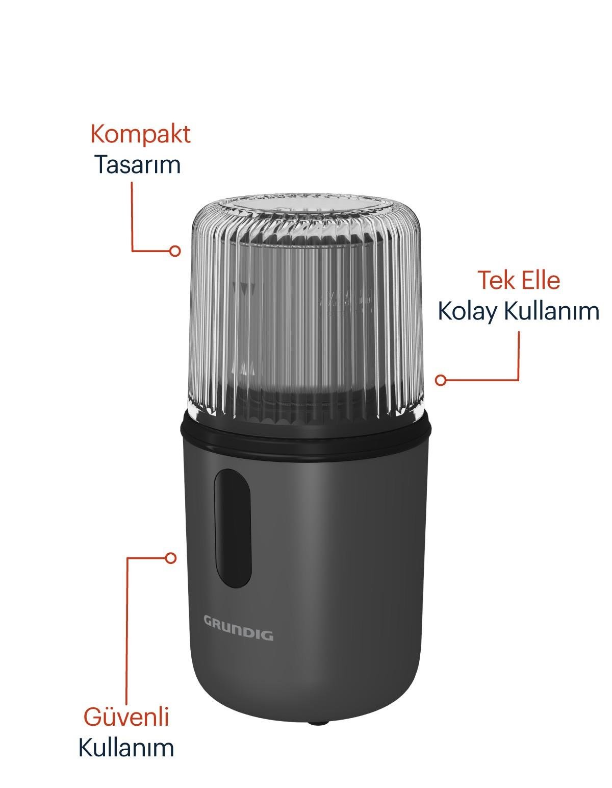 CM 7460 Grundig Dark Inox Kahve Öğütücü