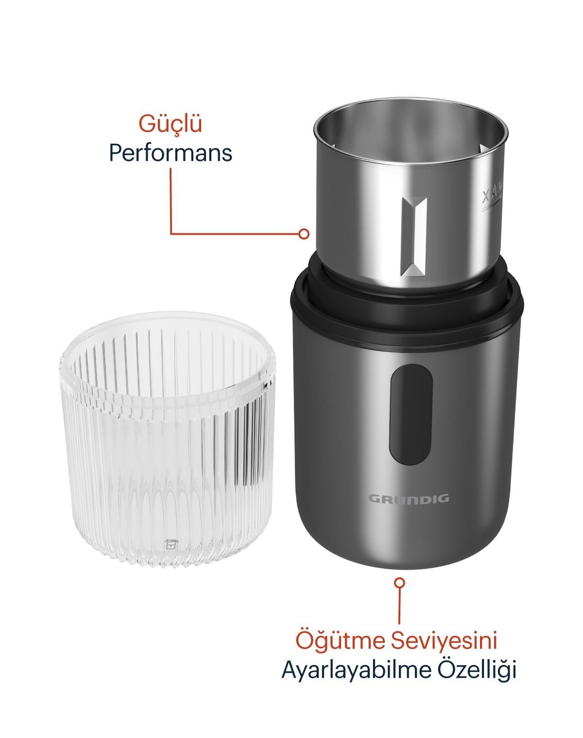 CM 7460 Grundig Dark Inox Kahve Öğütücü