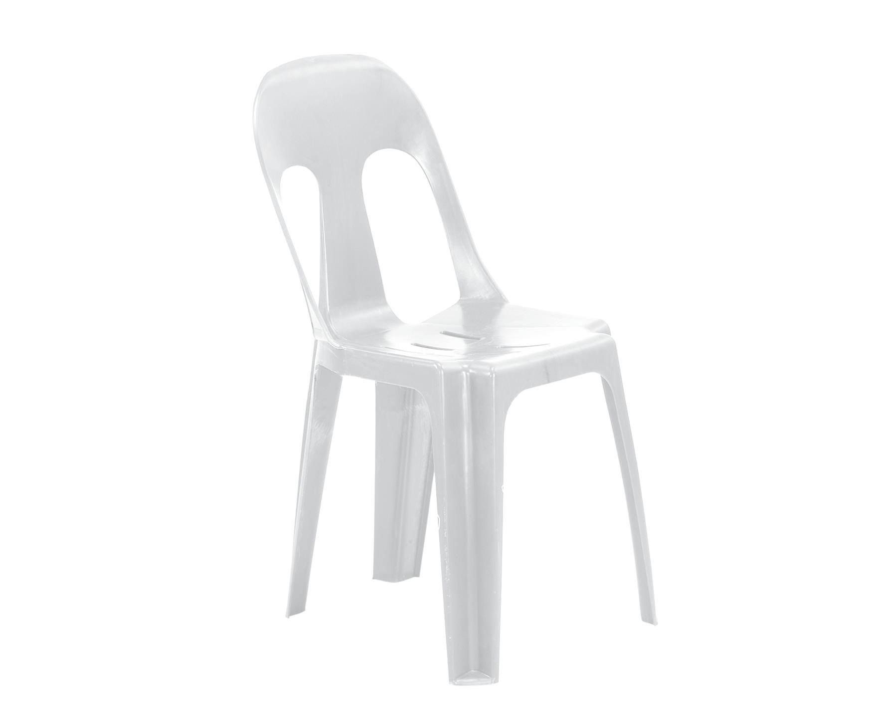 Defne Plastik Kolsuz Sandalye, Beyaz
