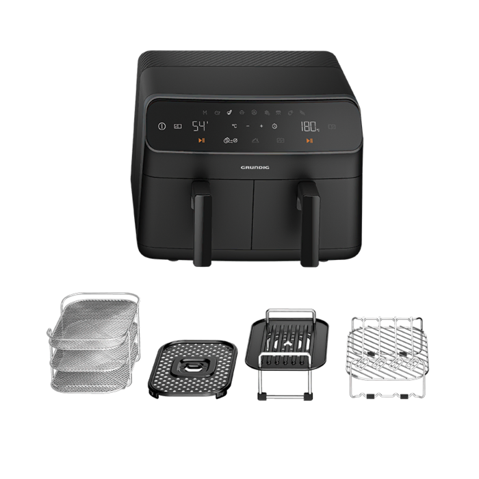FR 7284 Grundig AirFit™ Twin 8.5Lt Çiftli Airfryer