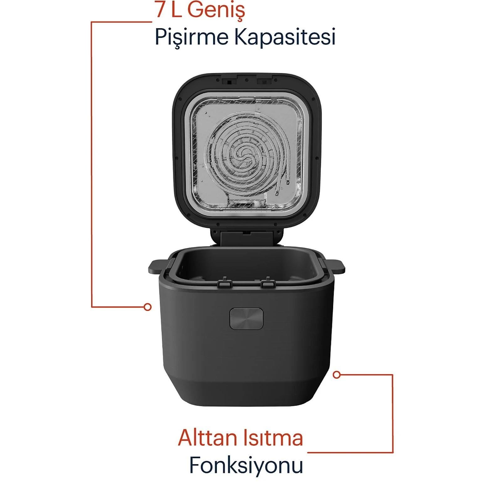 FRY 8420 Grundig AirFit+ Buhar Destekli Airfryer