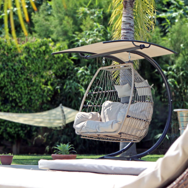 Garden Times Toscana Çift Kişilik Rattan Salıncak