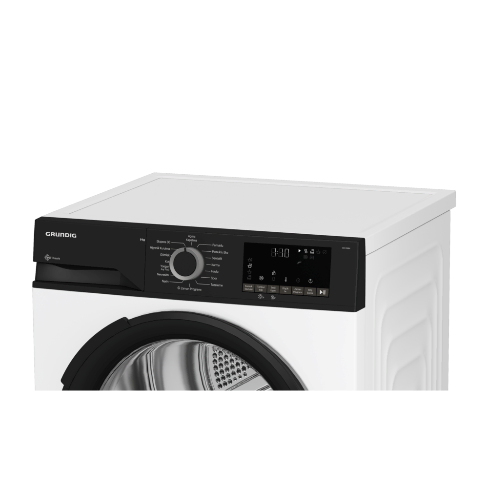 GDH 9664 Grundig 9 Kg Isı Pompalı Beyaz Kurutma Makinesi