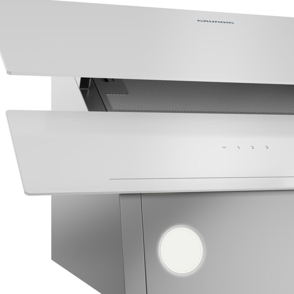 GDSP 2451 W Grundig Beyaz İki Katlı Y Tipi Cam Davlumbaz