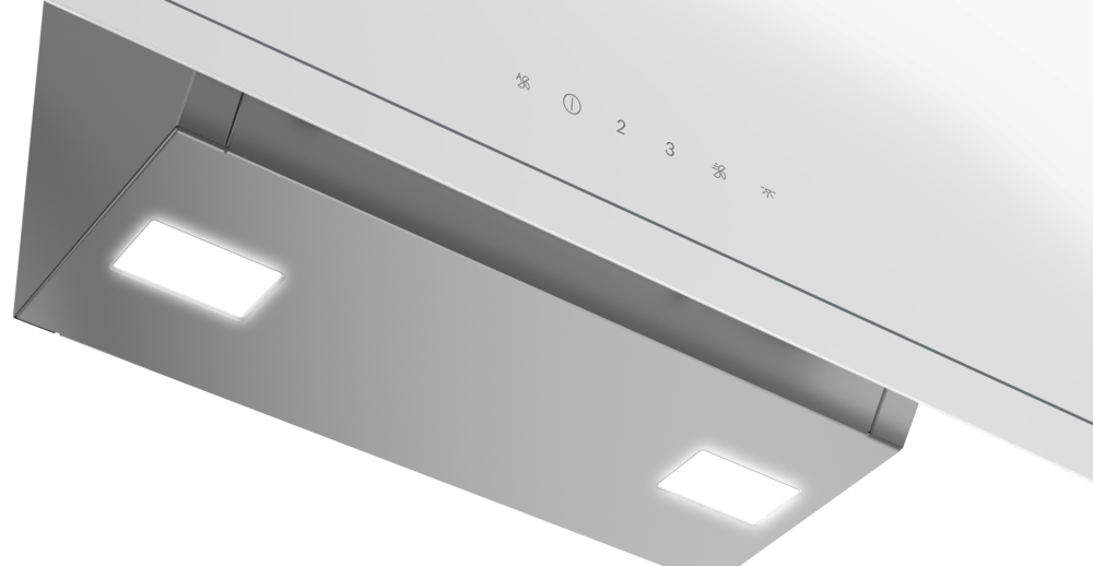 GDSP 2474 BW Grundig Beyaz Y Tipi Cam Davlumbaz